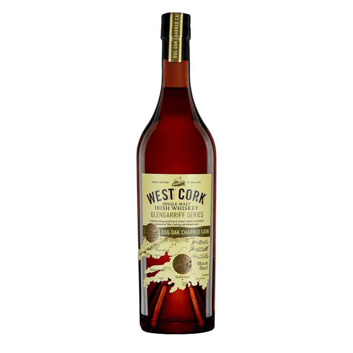 West Cork Bog Oak Charred Casked Single Malt Irish Whiskey