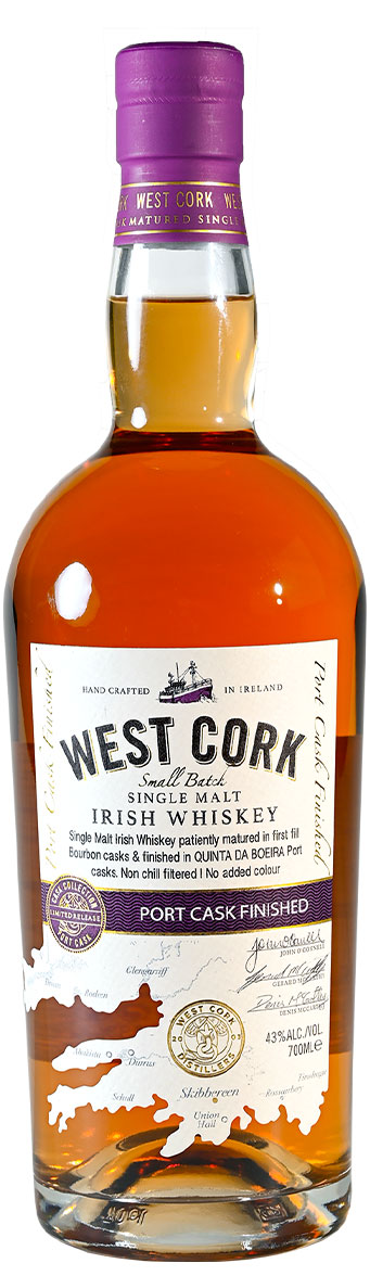 West Cork Port Cask Finished Single Malt Irish Whiskey