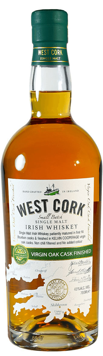 West Cork Virgin Oak Cask Finished Single Malt Irish Whiskey