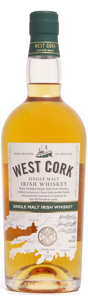 West Cork Single Malt Bourbon Cask Finished Irish Whiskey