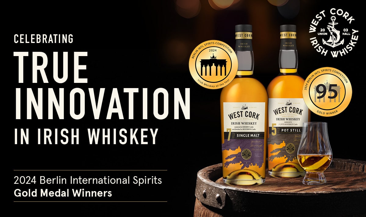 West Cork Whiskey Wins Gold at The Berlin International Spirits Awards