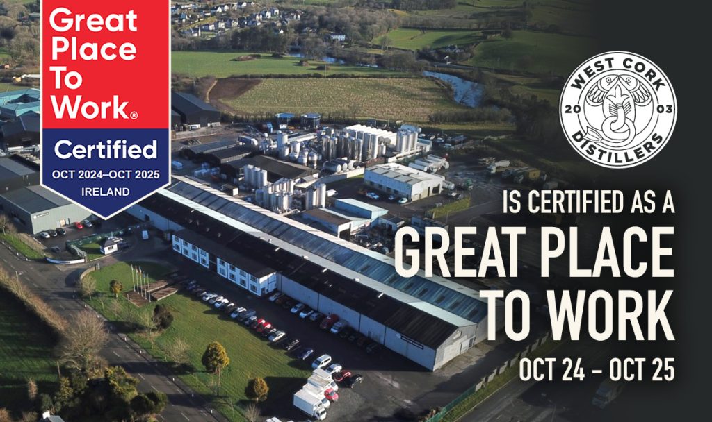 West Cork Distillers Achieves Great Place to Work-Certified™ Status!