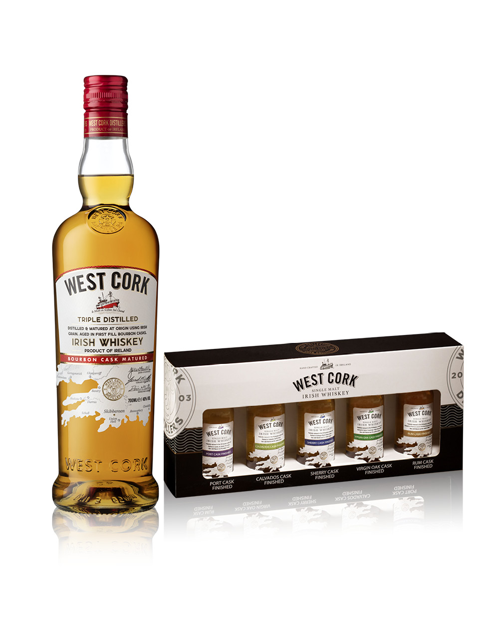 West Cork Bourbon Cask & Single Malt Cask Finishes Bundle